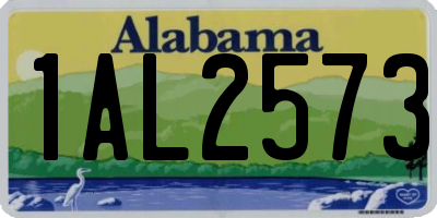AL license plate 1AL2573