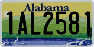 AL license plate 1AL2581