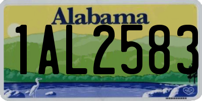 AL license plate 1AL2583