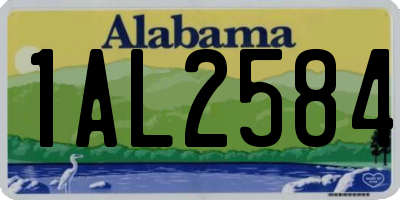 AL license plate 1AL2584