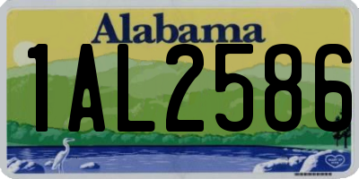 AL license plate 1AL2586
