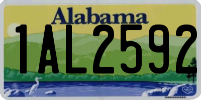 AL license plate 1AL2592
