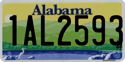 AL license plate 1AL2593