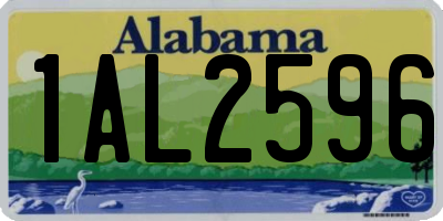 AL license plate 1AL2596