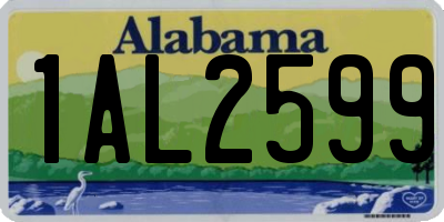 AL license plate 1AL2599