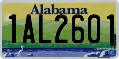 AL license plate 1AL2601