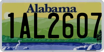 AL license plate 1AL2607