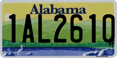 AL license plate 1AL2610