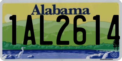 AL license plate 1AL2614