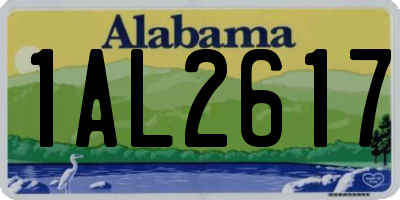 AL license plate 1AL2617