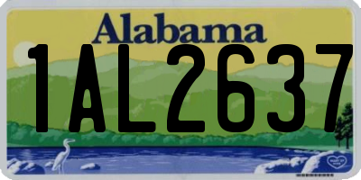 AL license plate 1AL2637
