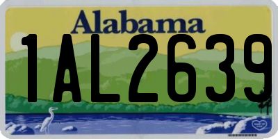 AL license plate 1AL2639