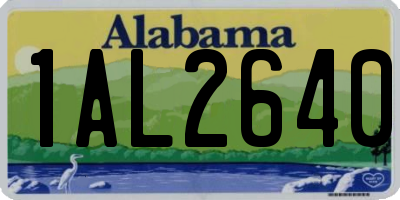 AL license plate 1AL2640