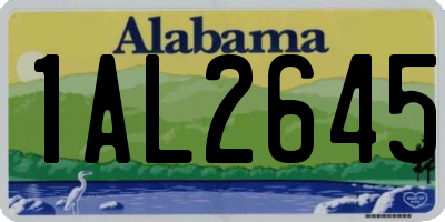 AL license plate 1AL2645