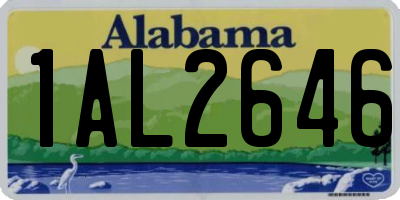 AL license plate 1AL2646