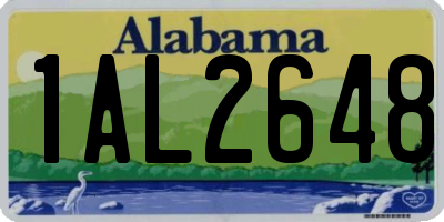 AL license plate 1AL2648