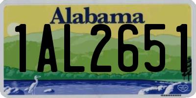 AL license plate 1AL2651