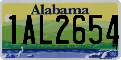 AL license plate 1AL2654