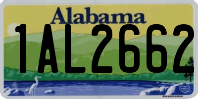 AL license plate 1AL2662