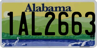 AL license plate 1AL2663