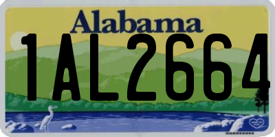 AL license plate 1AL2664