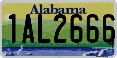 AL license plate 1AL2666