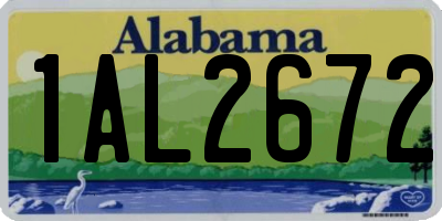 AL license plate 1AL2672