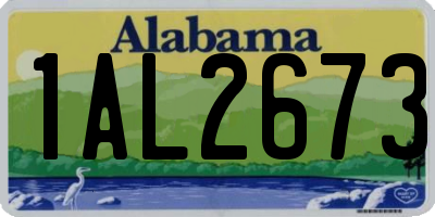 AL license plate 1AL2673