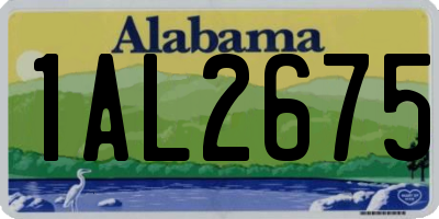 AL license plate 1AL2675