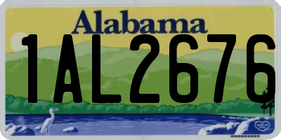 AL license plate 1AL2676