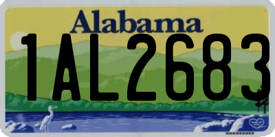 AL license plate 1AL2683