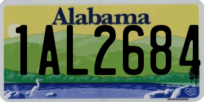 AL license plate 1AL2684