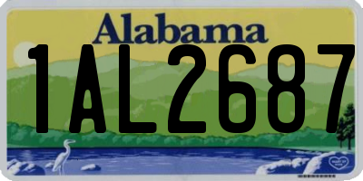 AL license plate 1AL2687