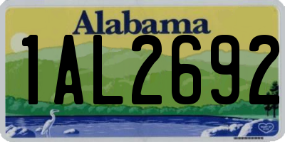 AL license plate 1AL2692
