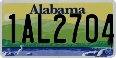 AL license plate 1AL2704