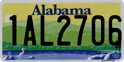 AL license plate 1AL2706