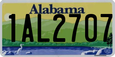AL license plate 1AL2707