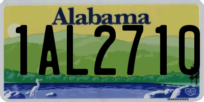 AL license plate 1AL2710