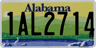 AL license plate 1AL2714