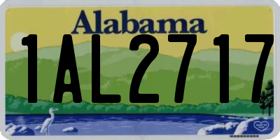 AL license plate 1AL2717