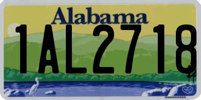 AL license plate 1AL2718