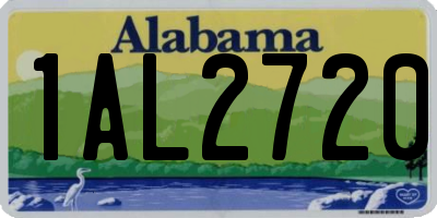 AL license plate 1AL2720