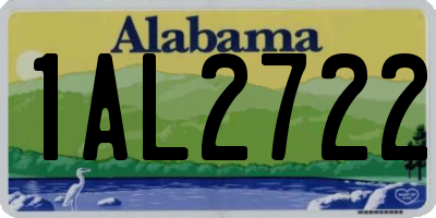 AL license plate 1AL2722