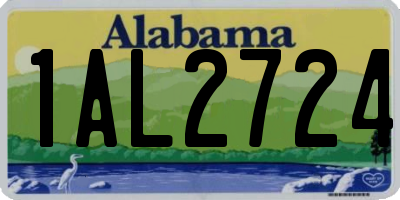 AL license plate 1AL2724