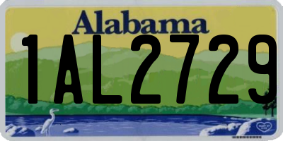 AL license plate 1AL2729