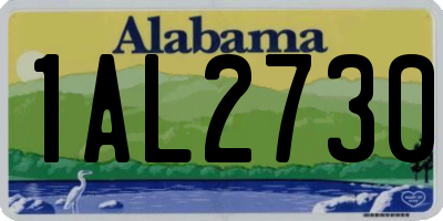 AL license plate 1AL2730