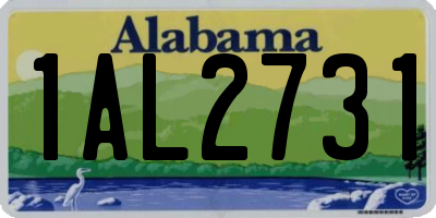 AL license plate 1AL2731
