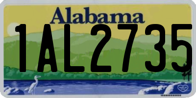 AL license plate 1AL2735
