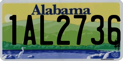AL license plate 1AL2736