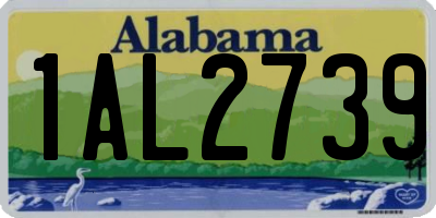 AL license plate 1AL2739